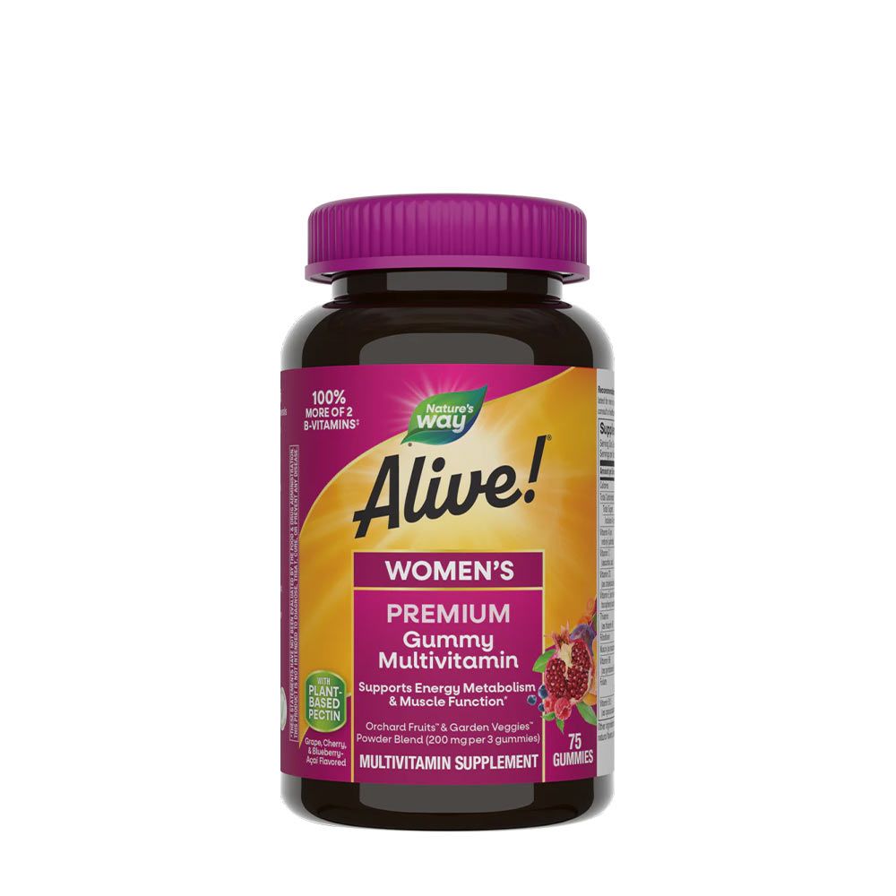 NATURE'S WAY - ALIVE! PREMIUM WOMEN’S GUMMY MULTIVITAMIN - 75 GUMICUKOR NATURE'S WAY - ALIVE! PREMIUM WOMEN’S GUMMY MULTIVITAMIN - 75 GUMICUKOR