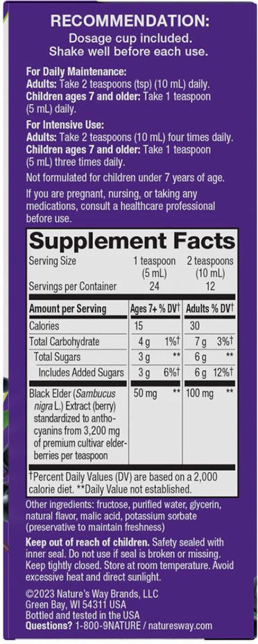 NATURE'S WAY - SAMBUCUS TRADITIONAL IMMUNE SYRUP - 120 ML NATURE'S WAY - SAMBUCUS TRADITIONAL IMMUNE SYRUP - 120 ML