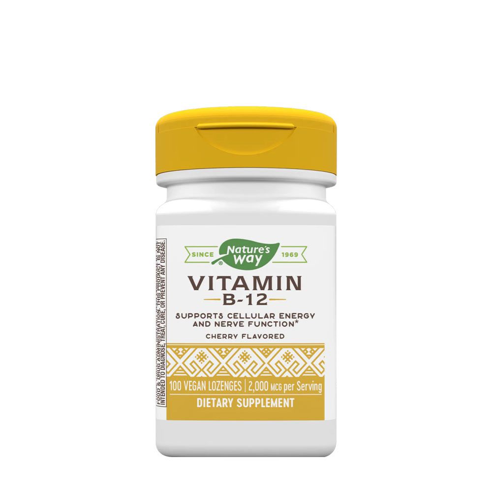 NATURE'S WAY - VITAMIN B12 CSERESZNYÉS ÍZŰ - 100 TABLETTA NATURE'S WAY - VITAMIN B12 CSERESZNYÉS ÍZŰ - 100 TABLETTA