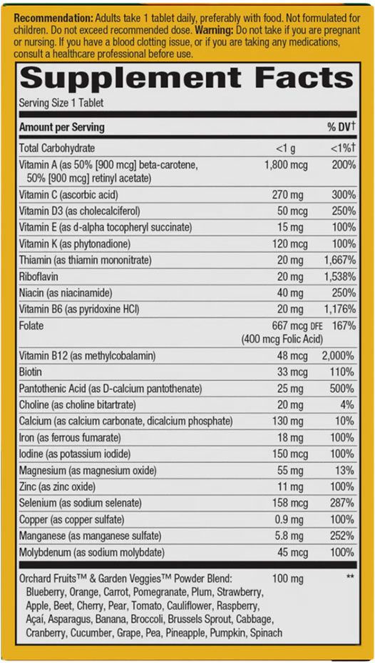 NATURE'S WAY - ALIVE! ADULT ULTRA MULTIVITAMIN - 60 TABLETTA NATURE'S WAY - ALIVE! ADULT ULTRA MULTIVITAMIN - 60 TABLETTA
