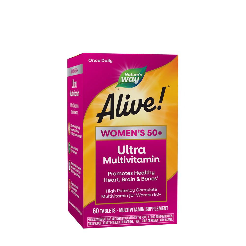NATURE'S WAY - ALIVE! WOMEN'S 50+ ULTRA MULTIVITAMIN - 60 TABLETTA NATURE'S WAY - ALIVE! WOMEN'S 50+ ULTRA MULTIVITAMIN - 60 TABLETTA