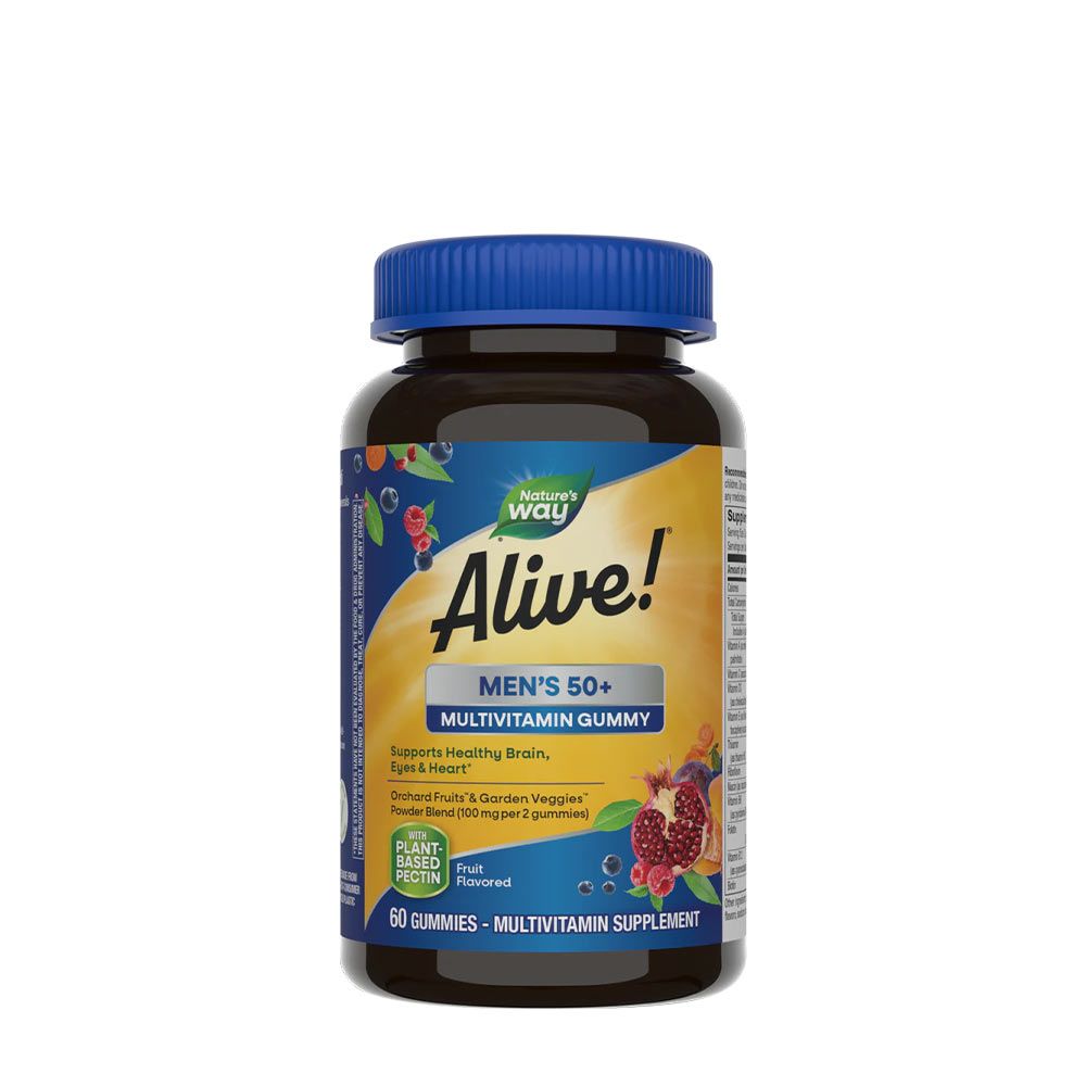 NATURE'S WAY - ALIVE! MEN’S 50+ GUMMY MULTIVITAMIN - 60 GUMICUKOR NATURE'S WAY - ALIVE! MEN’S 50+ GUMMY MULTIVITAMIN - 60 GUMICUKOR