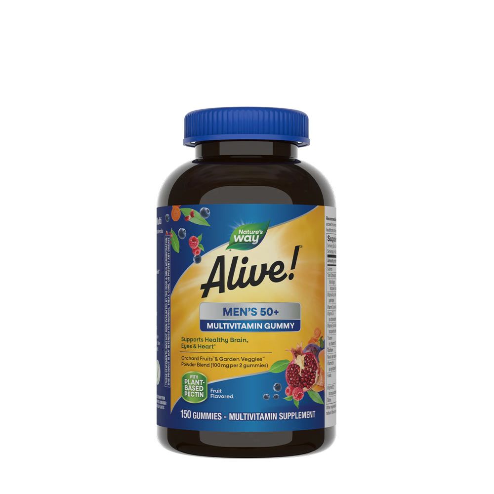 NATURE'S WAY - ALIVE! MEN’S 50+ GUMMY MULTIVITAMIN - 150 GUMICUKOR NATURE'S WAY - ALIVE! MEN’S 50+ GUMMY MULTIVITAMIN - 150 GUMICUKOR