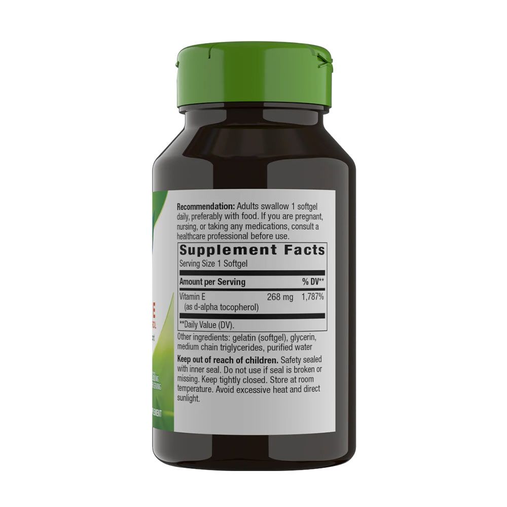 NATURE'S WAY - VITAMIN E D-ALPHA TOCOPHEROL - 100 KAPSZULA NATURE'S WAY - VITAMIN E D-ALPHA TOCOPHEROL - 100 KAPSZULA