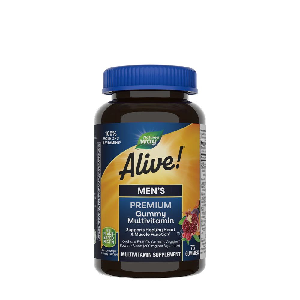 NATURE'S WAY - ALIVE! PREMIUM MEN’S GUMMY MULTIVITAMIN - 75 GUMICUKOR NATURE'S WAY - ALIVE! PREMIUM MEN’S GUMMY MULTIVITAMIN - 75 GUMICUKOR