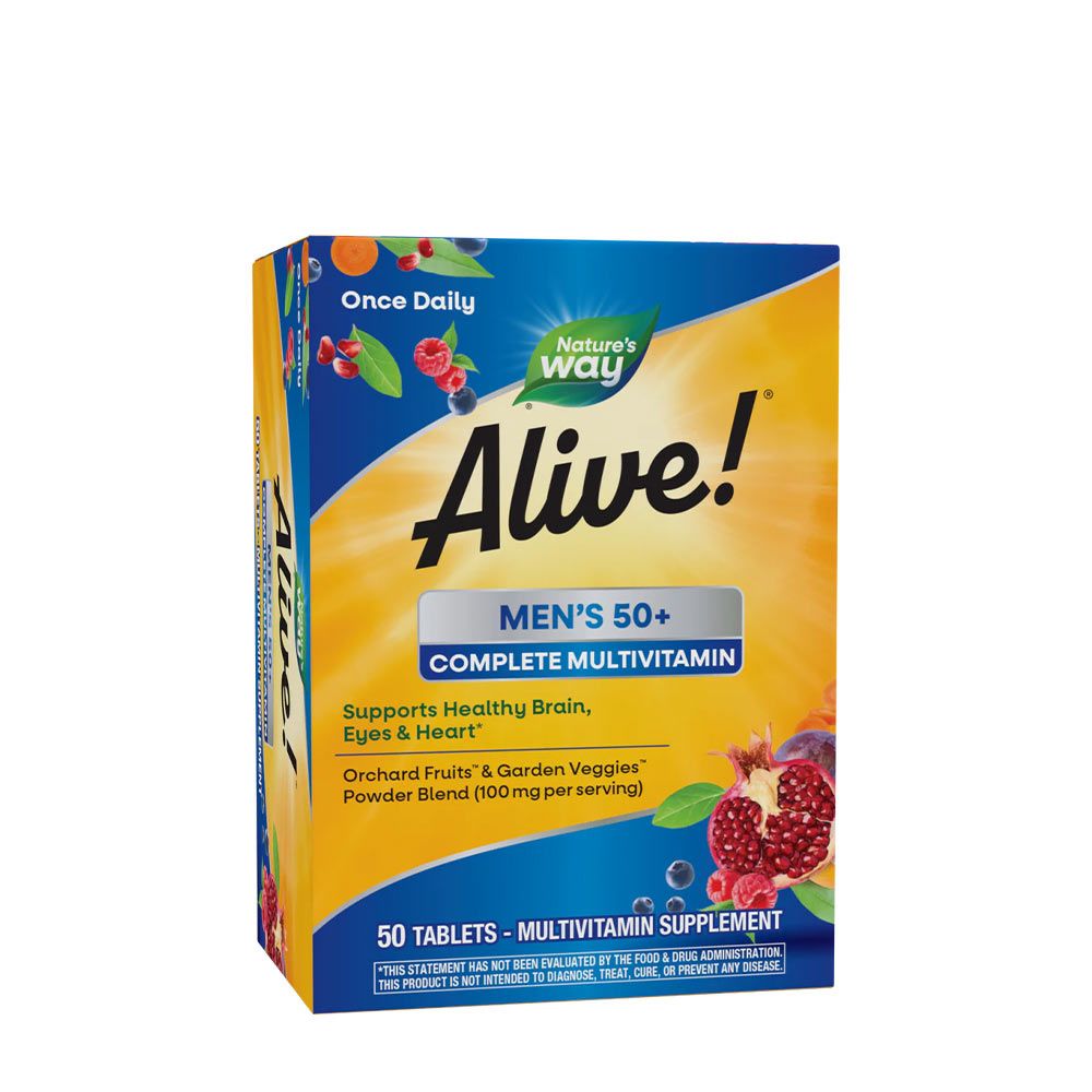 NATURE'S WAY - ALIVE! MEN'S 50+ COMPLETE MULTIVITAMIN - 50 TABLETTA NATURE'S WAY - ALIVE! MEN'S 50+ COMPLETE MULTIVITAMIN - 50 TABLETTA