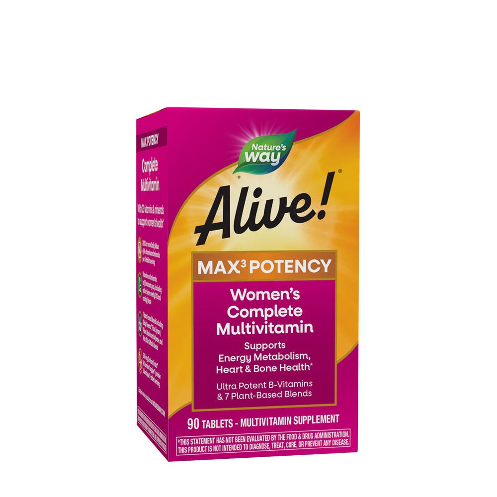 NATURE'S WAY - ALIVE! MAX3 POTENCY WOMEN’S MULTIVITAMIN - 90 TABLETTA NATURE'S WAY - ALIVE! MAX3 POTENCY WOMEN’S MULTIVITAMIN - 90 TABLETTA