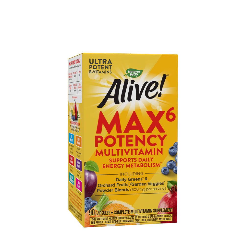 NATURE'S WAY - ALIVE! MAX6 MAX POTENCY DAILY MULTIVITAMIN - 90 KAPSZULA NATURE'S WAY - ALIVE! MAX6 MAX POTENCY DAILY MULTIVITAMIN - 90 KAPSZULA