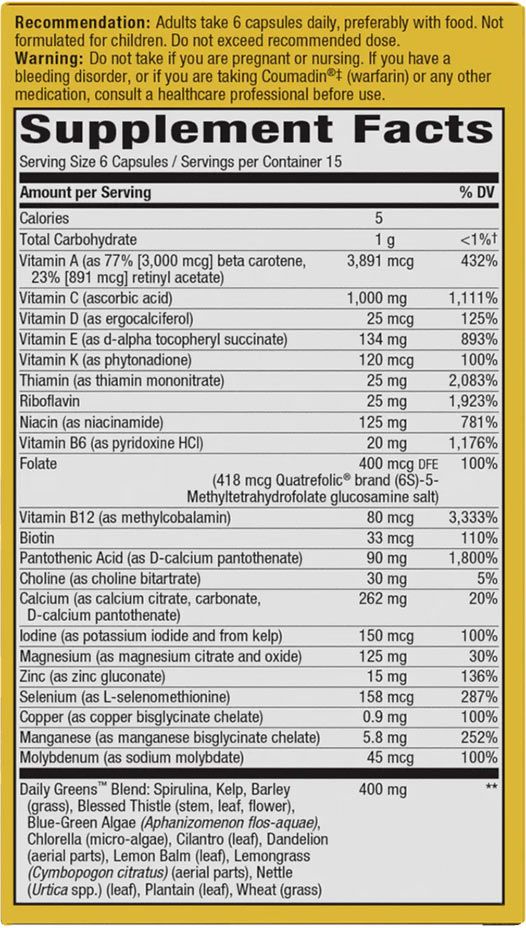 NATURE'S WAY - ALIVE! MAX6 MAX POTENCY DAILY MULTIVITAMIN WITHOUT IRON - 90 KAPSZULA NATURE'S WAY - ALIVE! MAX6 MAX POTENCY DAILY MULTIVITAMIN WITHOUT IRON - 90 KAPSZULA