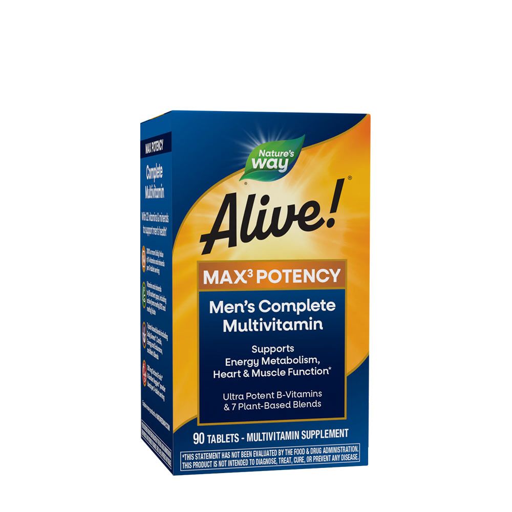 NATURE'S WAY - ALIVE! MEN’S MAX3 DAILY MULTIVITAMIN - 90 TABLETTA NATURE'S WAY - ALIVE! MEN’S MAX3 DAILY MULTIVITAMIN - 90 TABLETTA