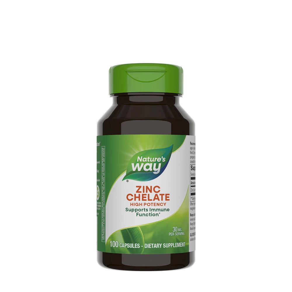 NATURE'S WAY - ZINC CHELATE - 100 KAPSZULA NATURE'S WAY - ZINC CHELATE - 100 KAPSZULA