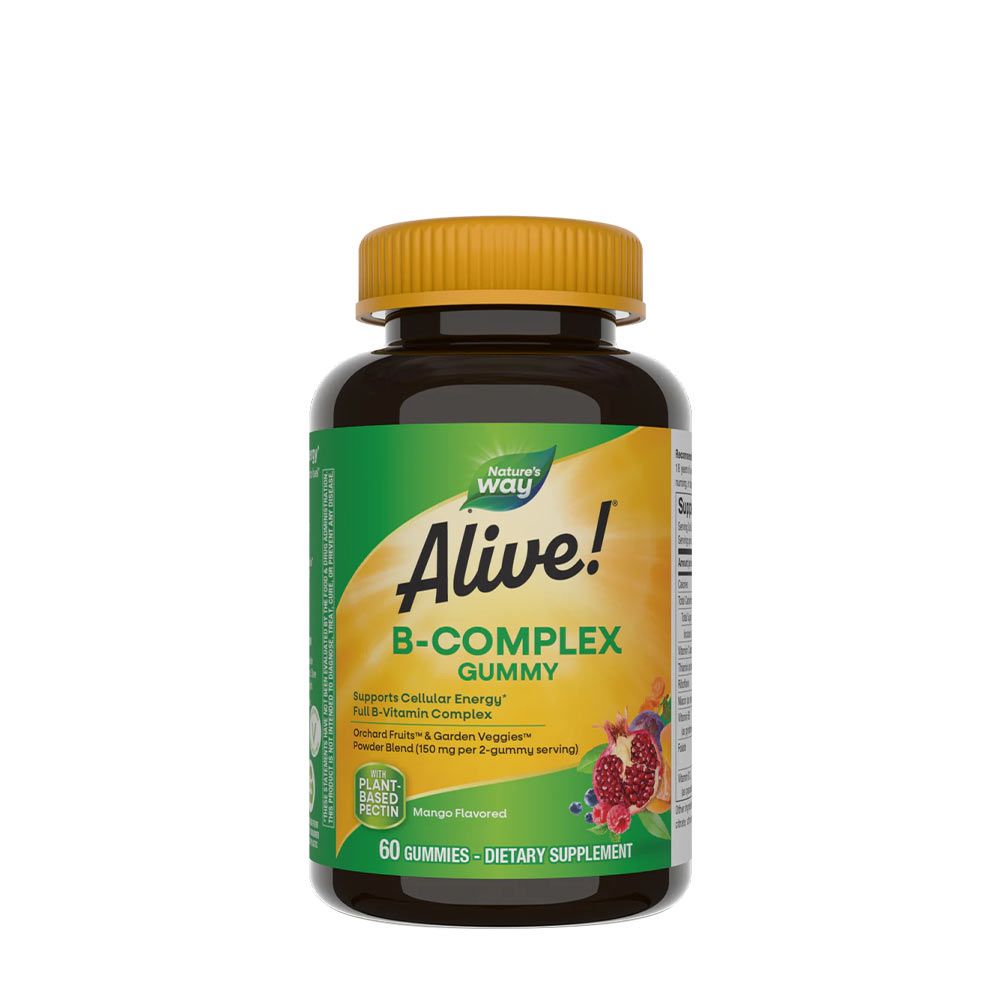 NATURE'S WAY - ALIVE! B-COMPLEX GUMMIES - 60 GUMICUKOR NATURE'S WAY - ALIVE! B-COMPLEX GUMMIES - 60 GUMICUKOR