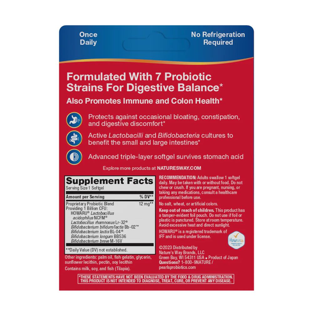 NATURE'S WAY - PROBIOTIC PEARLS COMPLETE - 30 KAPSZULA NATURE'S WAY - PROBIOTIC PEARLS COMPLETE - 30 KAPSZULA
