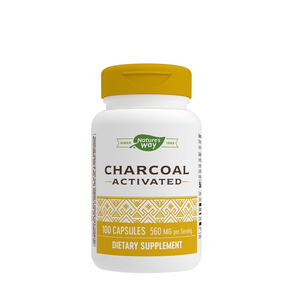 NATURE'S WAY - ACTIVATED CHARCOAL - 100 KAPSZULA NATURE'S WAY - ACTIVATED CHARCOAL - 100 KAPSZULA
