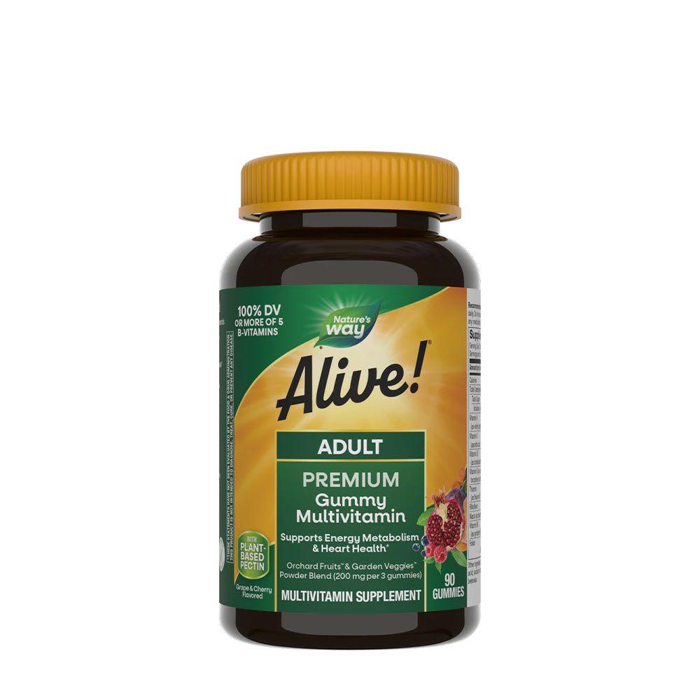 NATURE'S WAY - ALIVE! PREMIUM ADULT MULTIVITAMIN GUMMIES - 90 GUMICUKOR NATURE'S WAY - ALIVE! PREMIUM ADULT MULTIVITAMIN GUMMIES - 90 GUMICUKOR