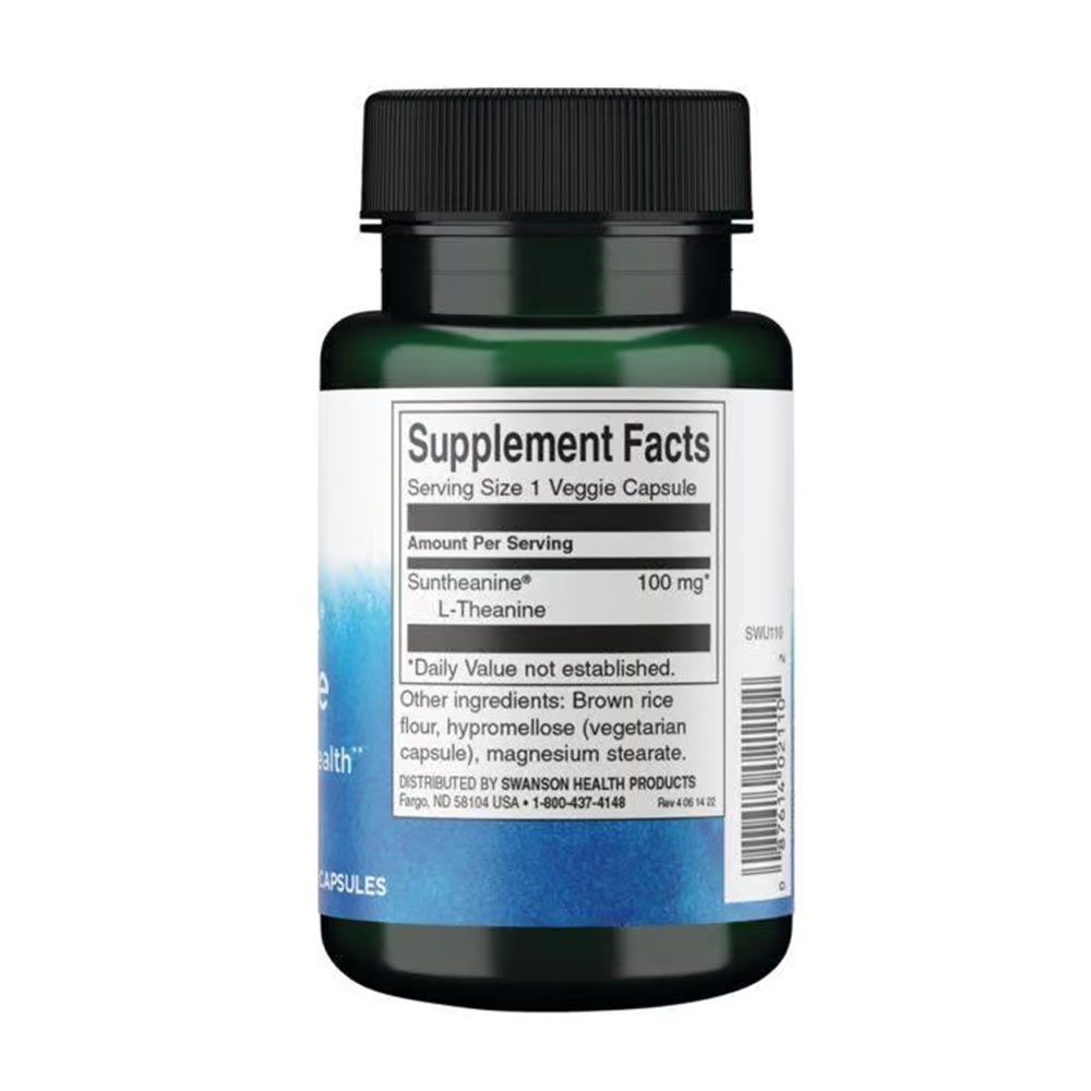 SWANSON - SUNTHEANINE L-THEANINE 100 MG - 60 KAPSZULA SWANSON - SUNTHEANINE L-THEANINE 100 MG - 60 KAPSZULA