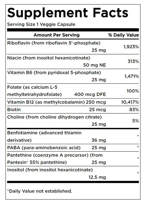 SWANSON - B-VITAMIN KOMPLEX KAPSZULA - ACTIVATED B-COMPLEX HIGH BIOAVAILABILITY - 60 KAPSZULA SWANSON - B-VITAMIN KOMPLEX KAPSZULA - ACTIVATED B-COMPLEX HIGH BIOAVAILABILITY - 60 KAPSZULA