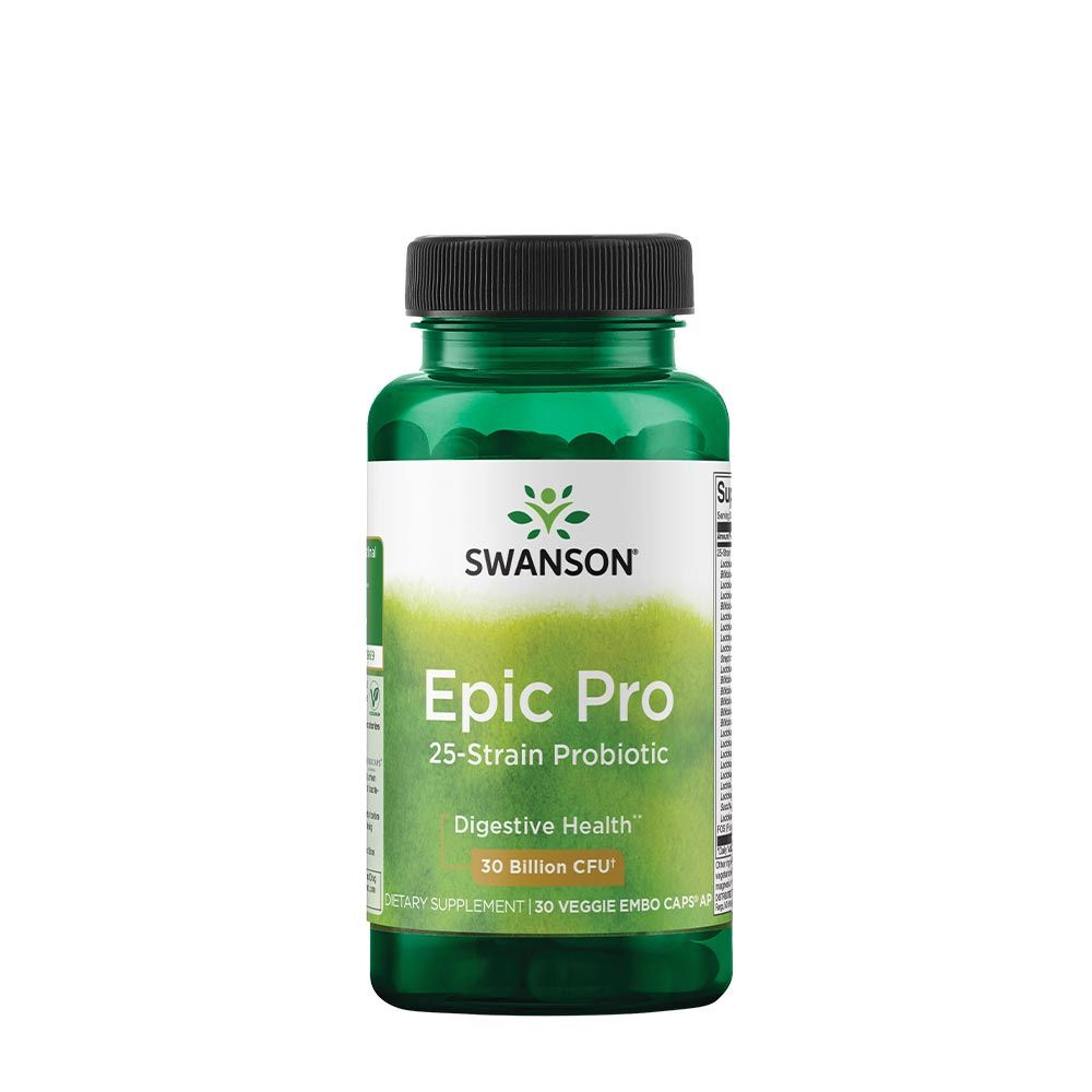 SWANSON - EPIC PRO 25-STRAIN PROBIOTIKUM 30 BILLION CFU - 30 KAPSZULA SWANSON - EPIC PRO 25-STRAIN PROBIOTIKUM 30 BILLION CFU - 30 KAPSZULA