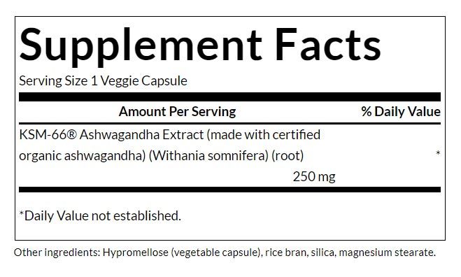 SWANSON - ULTIMATE KSM-66 ASHWAGANDHA 250 MG - 60 KAPSZULA SWANSON - ULTIMATE KSM-66 ASHWAGANDHA 250 MG - 60 KAPSZULA