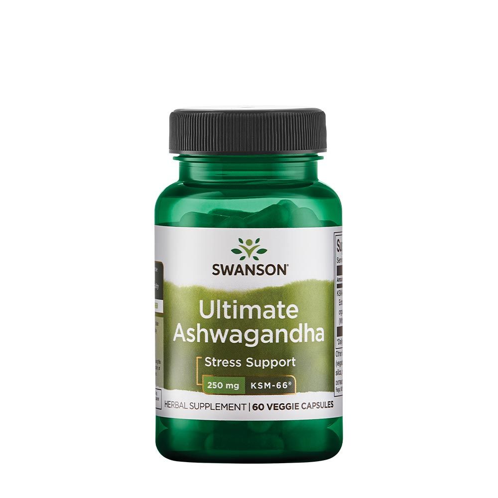 SWANSON - ULTIMATE KSM-66 ASHWAGANDHA 250 MG - 60 KAPSZULA SWANSON - ULTIMATE KSM-66 ASHWAGANDHA 250 MG - 60 KAPSZULA