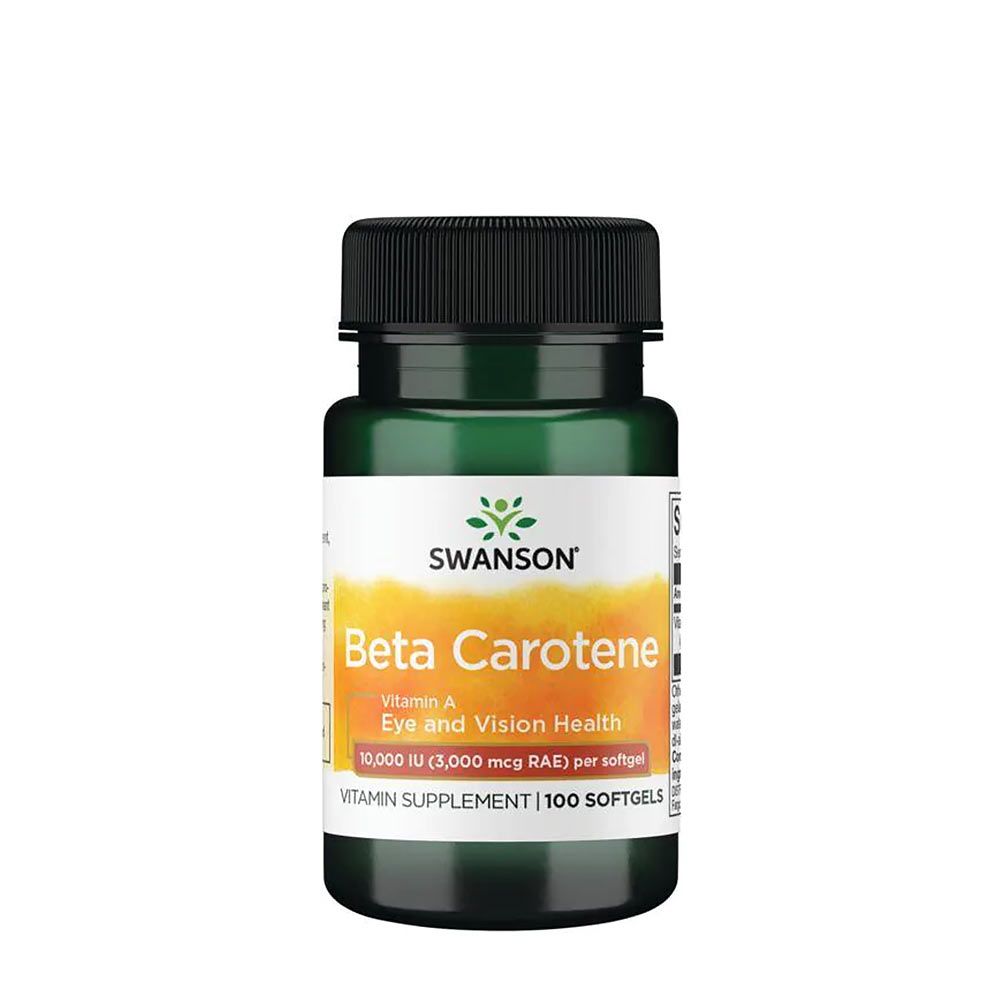 SWANSON - BETA-CAROTENE (VITAMIN A) 10,000 IU - 100 KAPSZULA SWANSON - BETA-CAROTENE (VITAMIN A) 10,000 IU - 100 KAPSZULA