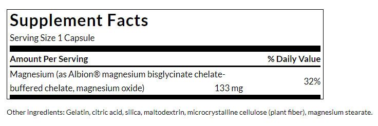 SWANSON - ALBION MAGNESIUM GLYCINATE 133 MG - 90 KAPSZULA SWANSON - ALBION MAGNESIUM GLYCINATE 133 MG - 90 KAPSZULA