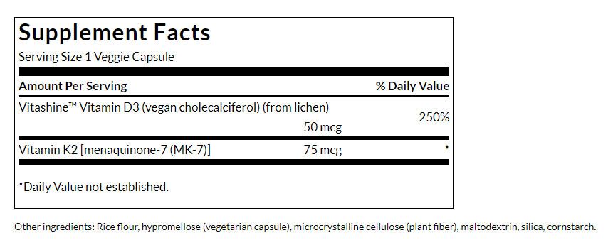 SWANSON - D3 & K2 VITAMIN - 60 KAPSZULA SWANSON - D3 & K2 VITAMIN - 60 KAPSZULA