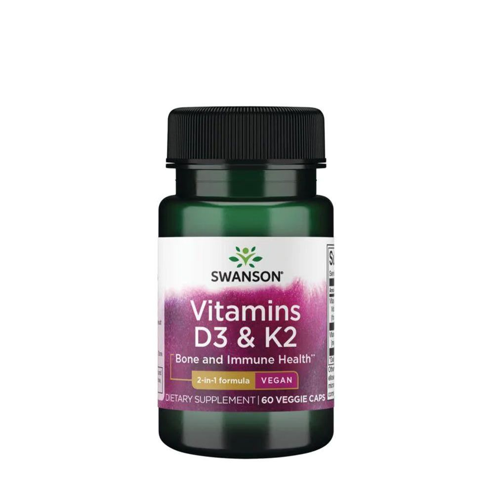 SWANSON - D3 & K2 VITAMIN - 60 KAPSZULA SWANSON - D3 & K2 VITAMIN - 60 KAPSZULA