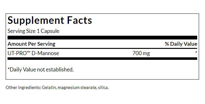 SWANSON - D-MANNOSE 700 MG - 60 KAPSZULA SWANSON - D-MANNOSE 700 MG - 60 KAPSZULA