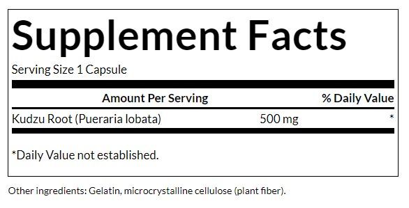 SWANSON - FULL SPECTRUM KUDZU ROOT 500 MG - KUDZU GYÖKÉR KIVONAT - 60 KAPSZULA SWANSON - FULL SPECTRUM KUDZU ROOT 500 MG - KUDZU GYÖKÉR KIVONAT - 60 KAPSZULA