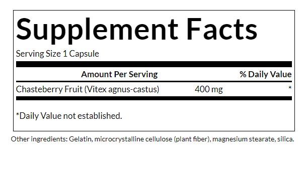 SWANSON - FULL SPECTRUM CHASTEBERRY FRUIT 400 MG - BARÁTCSERJE - 120 KAPSZULA SWANSON - FULL SPECTRUM CHASTEBERRY FRUIT 400 MG - BARÁTCSERJE - 120 KAPSZULA