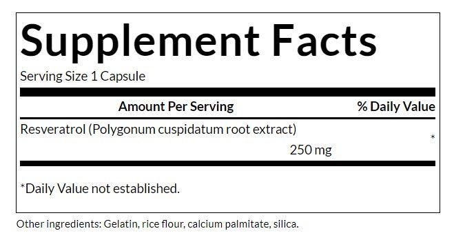 SWANSON - RESVERATROL 250 MG HIGHER POTENCY - 30 KAPSZULA SWANSON - RESVERATROL 250 MG HIGHER POTENCY - 30 KAPSZULA